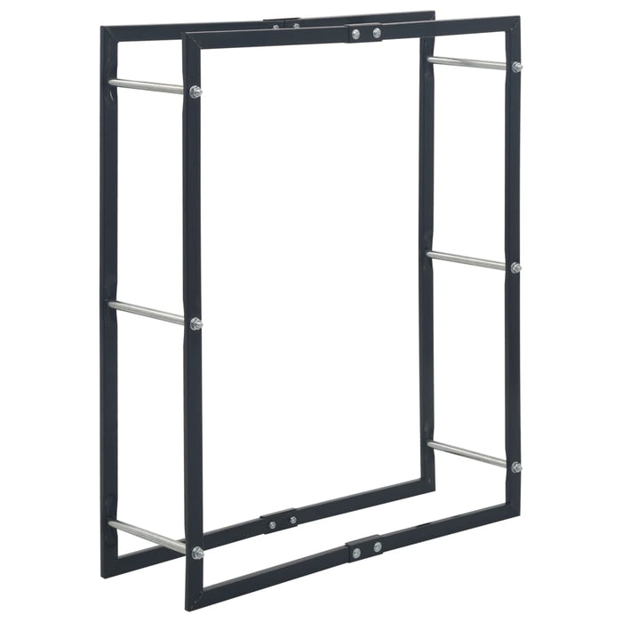 Firewood Rack Black 80X25X100 Cm Steel Xnlxni