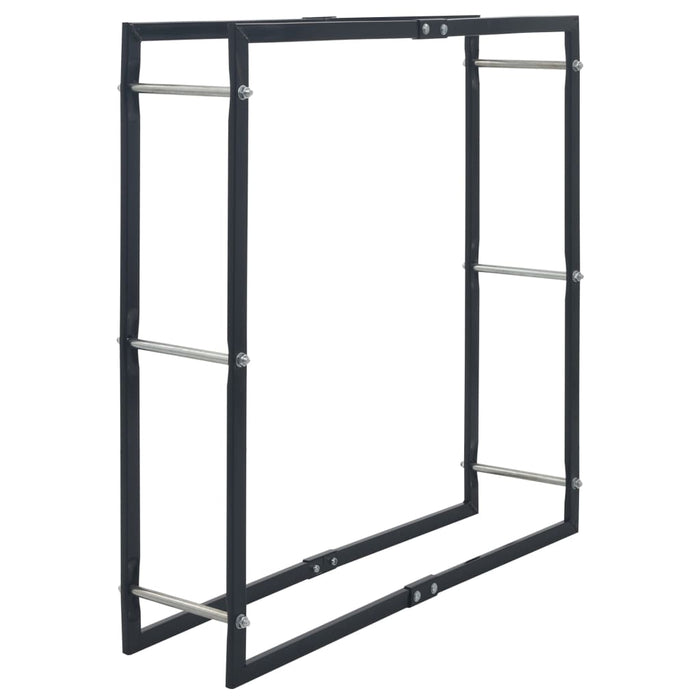 Firewood Rack Black 100X25X100 Cm Steel Xnlxnn