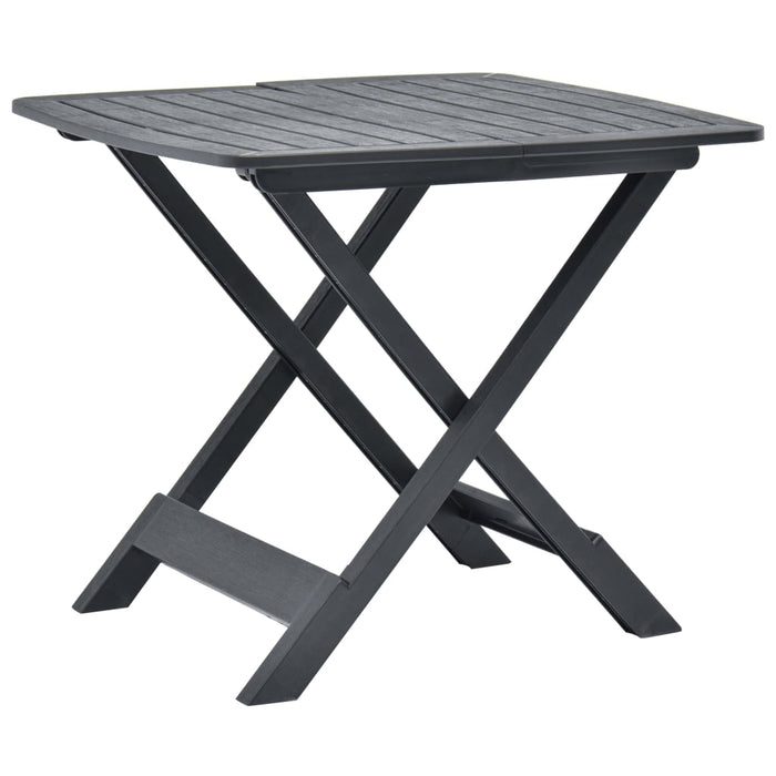 Folding Garden Table Anthracite 79X72X70 Cm Plastic Anikx