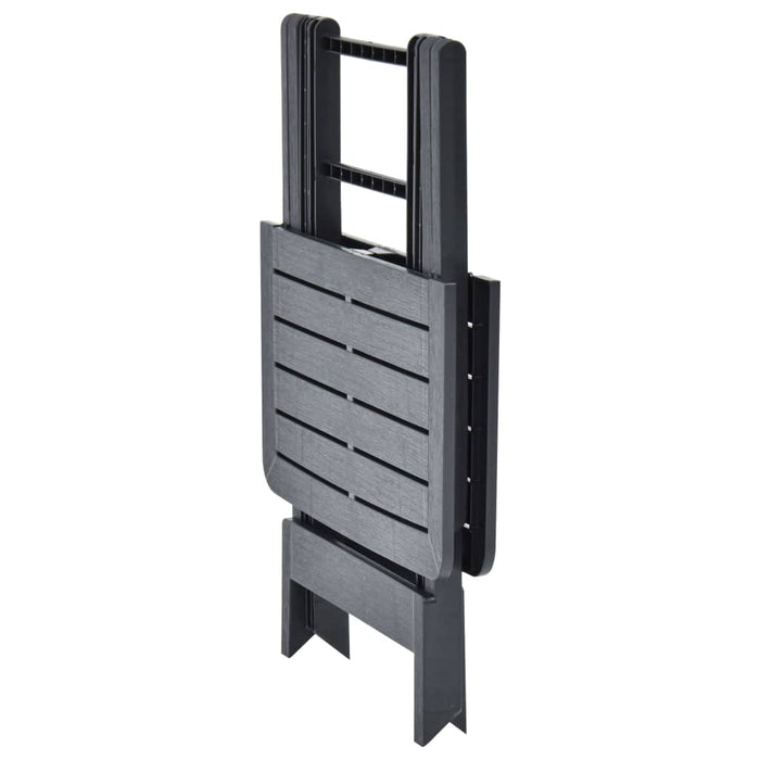 Folding Garden Table Anthracite 79X72X70 Cm Plastic Anikx
