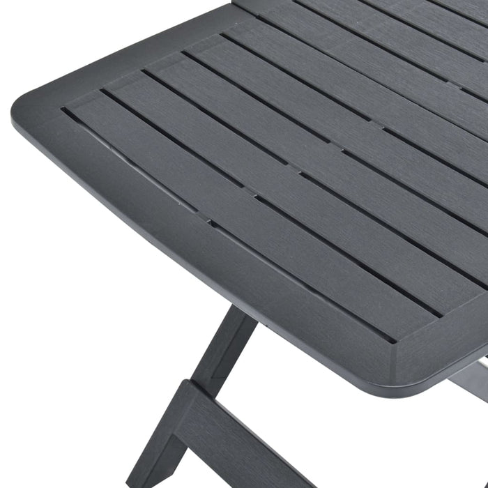 Folding Garden Table Anthracite 79X72X70 Cm Plastic Anikx