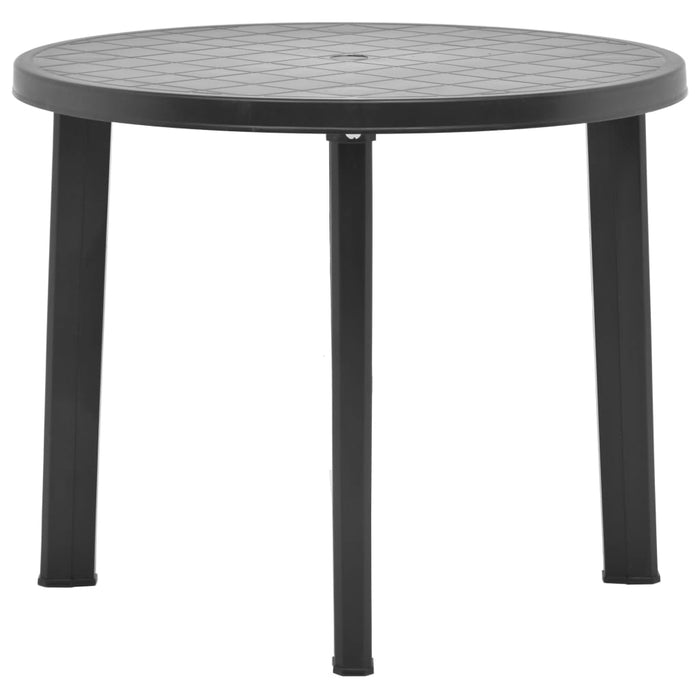 Garden Table Anthracite 89 Cm Plastic Annbi