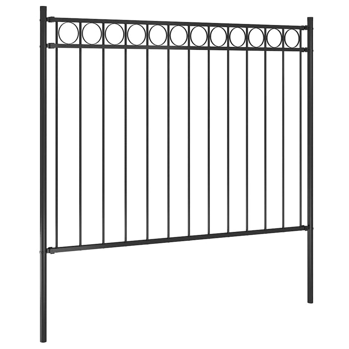 Garden Fence Steel 1.81X1.2 M Black Oaltoa