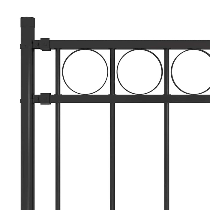 Garden Fence Steel 1.81X1.2 M Black Oaltoa