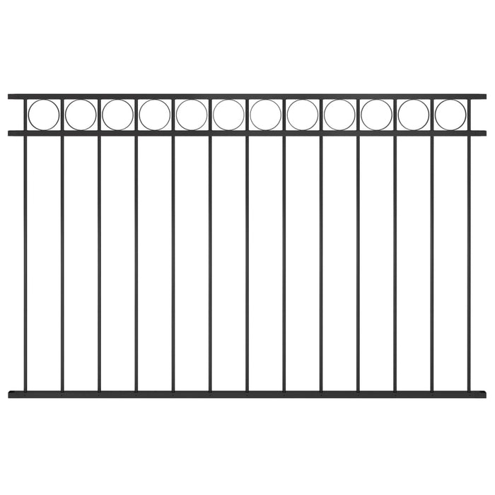 Fence Panel Steel 1.7X1 M Black Oaltoi