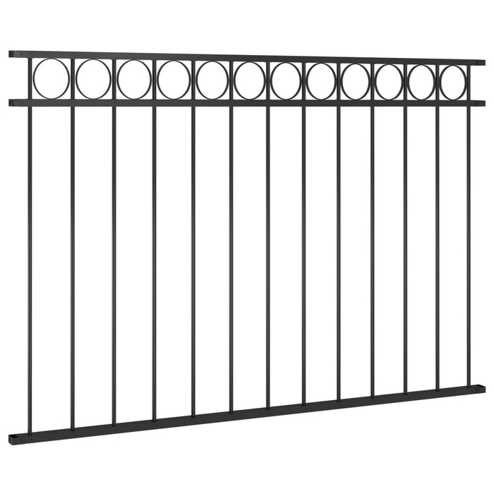Fence Panel Steel 1.7X1 M Black Oaltoi