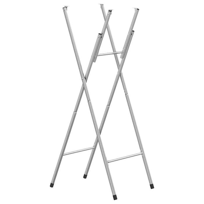 Folding Bar Table Legs Silver 45X53X108 Cm Galvanised Steel Xnnala