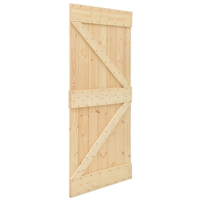 Door 80X210 Cm Solid Pine Wood Xnkobi