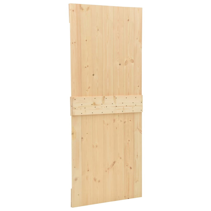 Door 90X210 Cm Solid Pine Wood Xnkobn