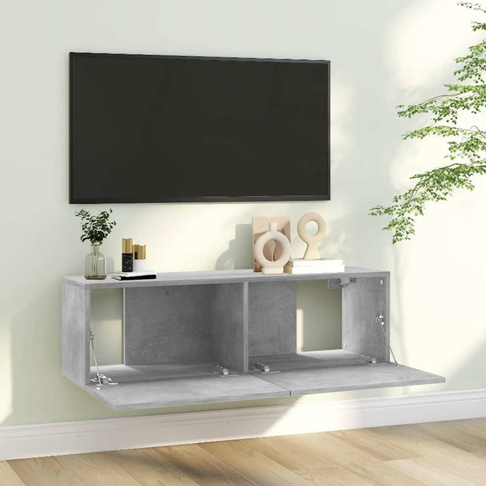 Tv Cabinet Concrete Grey 100X30X30 Cm Engineered Wood Nboanp
