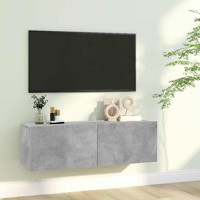 Tv Cabinet Concrete Grey 100X30X30 Cm Engineered Wood Nboanp