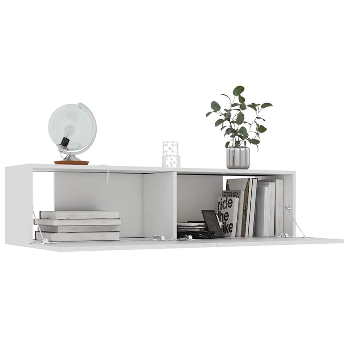 Tv Cabinet White 120X30X30 Cm Engineered Wood Nboakb