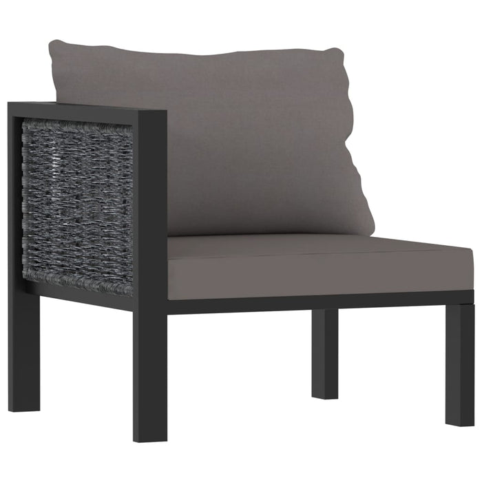 3-Seater Sofa With Cushions Anthracite Poly Rattan Akabb