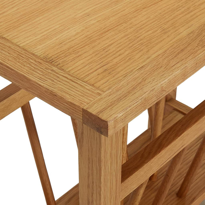 Magazine Table 45X27X42 Cm Solid Oak Wood Xnkona
