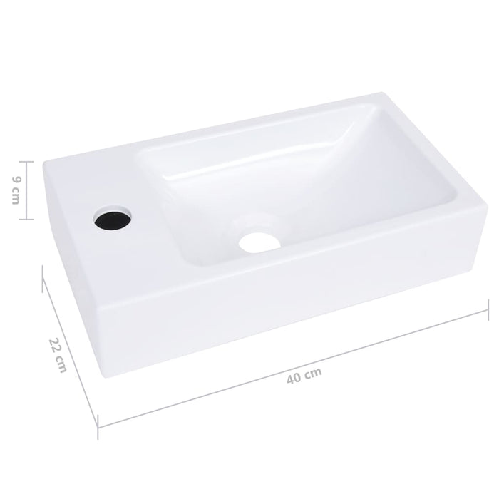 Wash Basin 400X220X90 Mm Smc White Oalpot