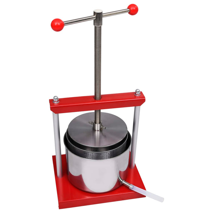 Fruit And Wine Press Stainless Steel 6 L Oalnki