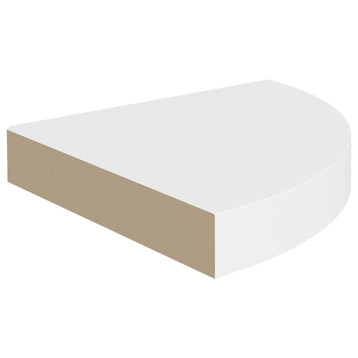 Floating Corner Shelves 2 Pcs White 25X25X3.8 Cm Mdf Txtnkl