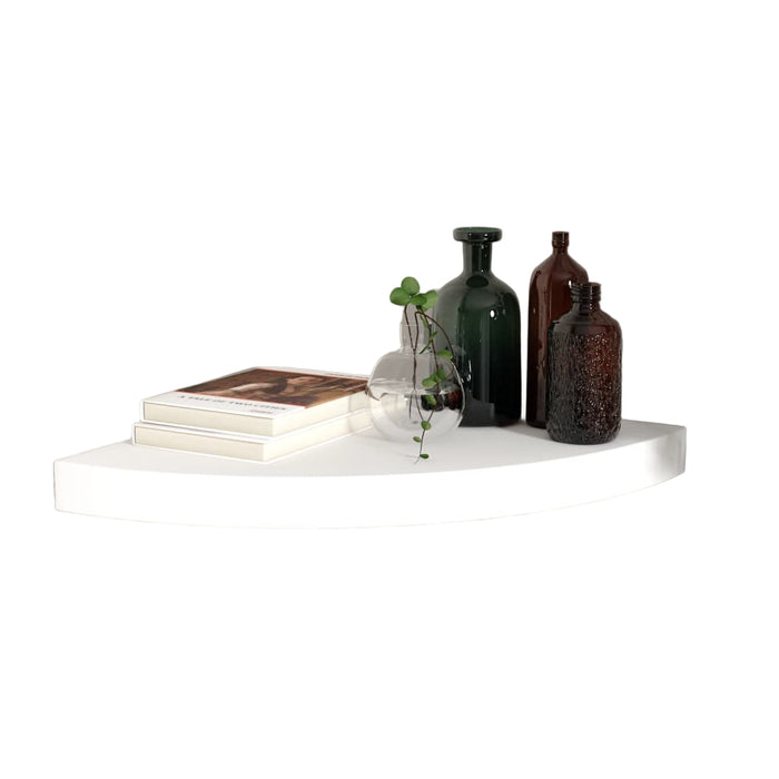 Floating Corner Shelf White 35X35X3.8 Cm Mdf Txtkol
