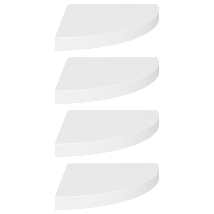 Floating Corner Shelves 4 Pcs White 35X35X3.8 Cm Mdf Txtkon