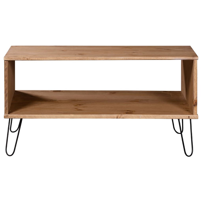 Coffee Table New York Light Wood Solid Pine Wood Txooan
