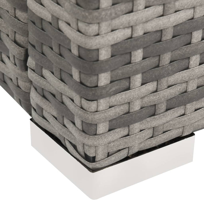 Double Sun Lounger Poly Rattan Grey Toxopp