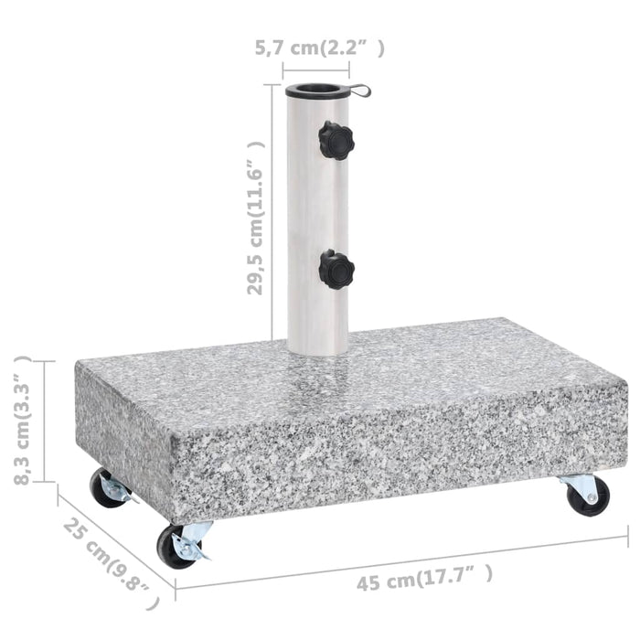 Umbrella Base Light Grey 45X25X8.3 Cm Granite Totlll