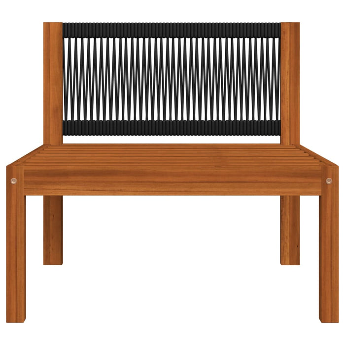 3-Seater Garden Sofa With Cushion Wood Acacia&Rope Tbpinnt