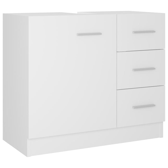 Sink Cabinet White 63X30X54 Cm Engineered Wood Nbaona