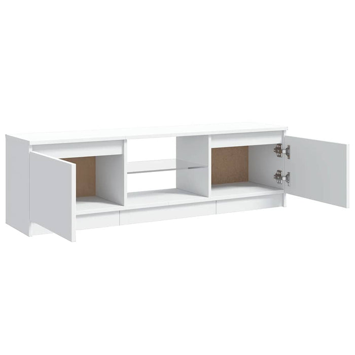 Tv Cabinet With Led Lights White 120X30X36 Cm Nbaxnt