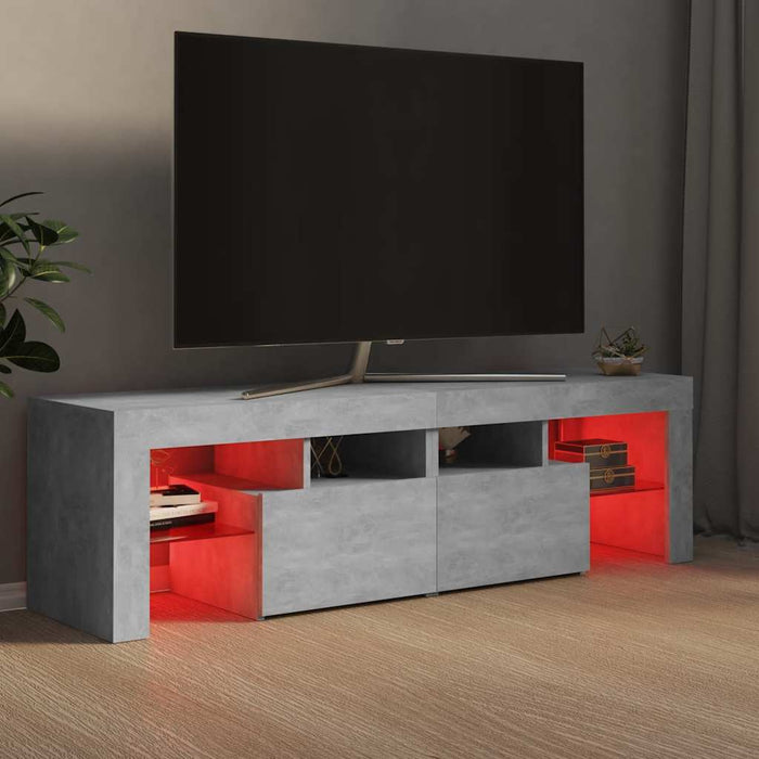 Tv Cabinet With Led Lights Concrete Grey 140X36.5X40 Cm Nbatln