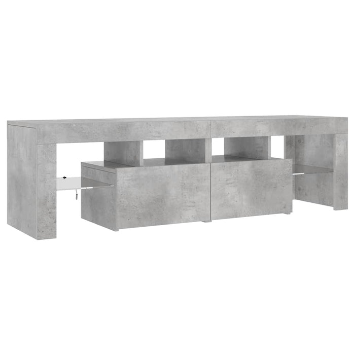 Tv Cabinet With Led Lights Concrete Grey 140X36.5X40 Cm Nbatln