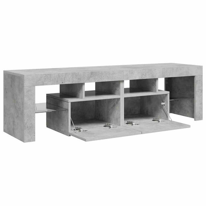 Tv Cabinet With Led Lights Concrete Grey 140X36.5X40 Cm Nbatln