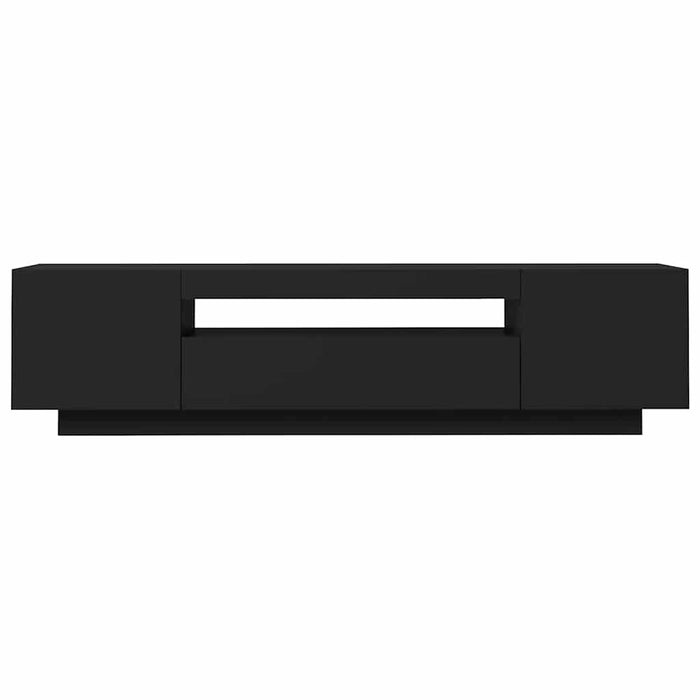 Tv Cabinet With Led Lights Black 160X35X40 Cm Nbaaxn