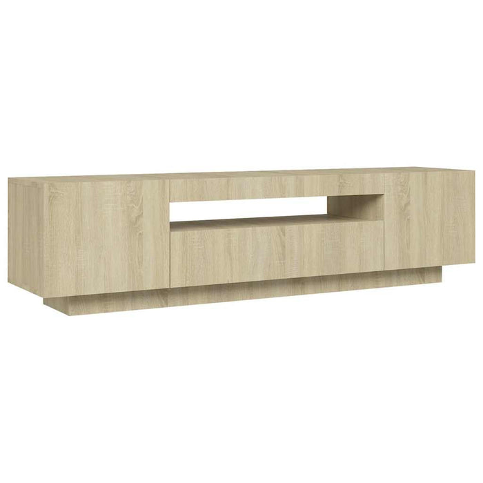 Tv Cabinet With Led Lights Sonoma Oak 160X35X40 Cm Nbaatb