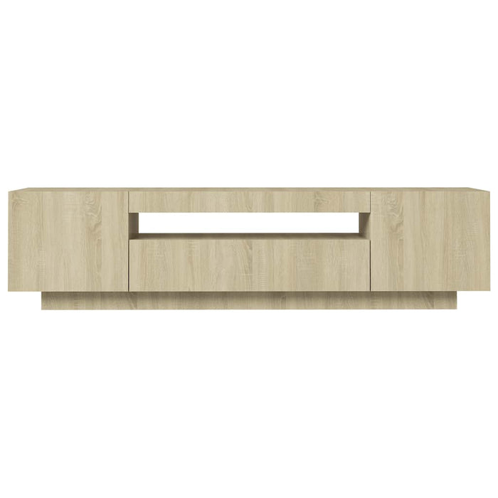 Tv Cabinet With Led Lights Sonoma Oak 160X35X40 Cm Nbaatb
