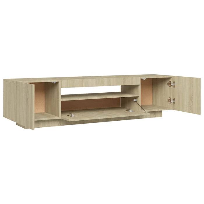 Tv Cabinet With Led Lights Sonoma Oak 160X35X40 Cm Nbaatb