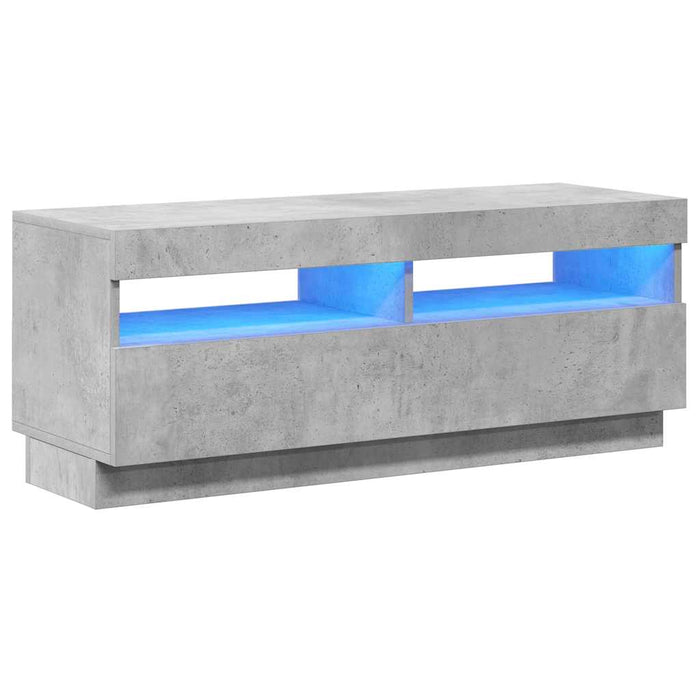 Tv Cabinet With Led Lights Concrete Grey 100X35X40 Cm Nbaapn