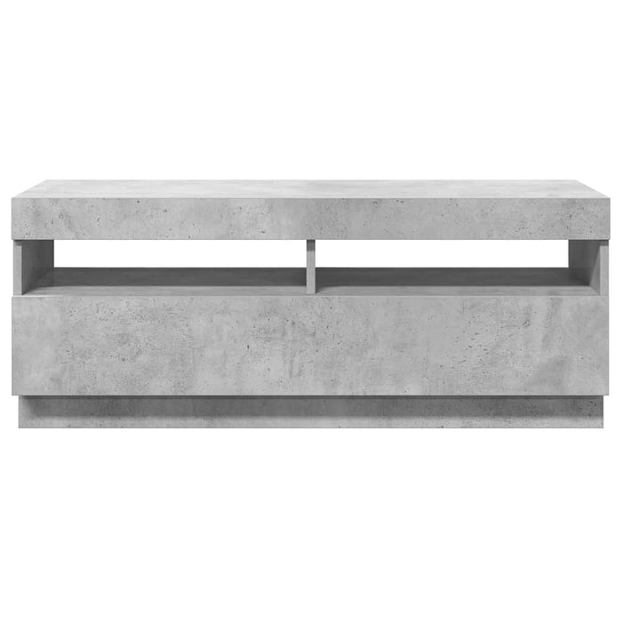 Tv Cabinet With Led Lights Concrete Grey 100X35X40 Cm Nbaapn