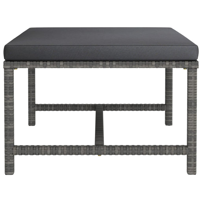 8 Piece Garden Lounge Set With Cushions Poly Rattan Grey Tbpkiio