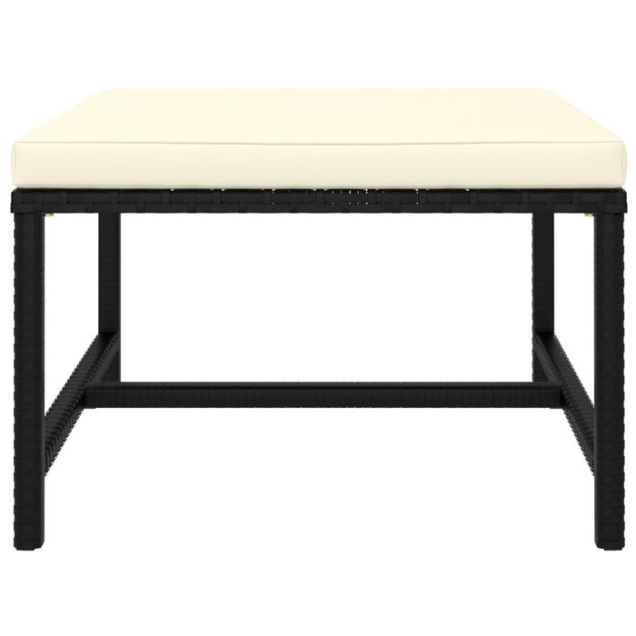 8 Piece Garden Lounge Set With Cushions Poly Rattan Black Tbpkikn