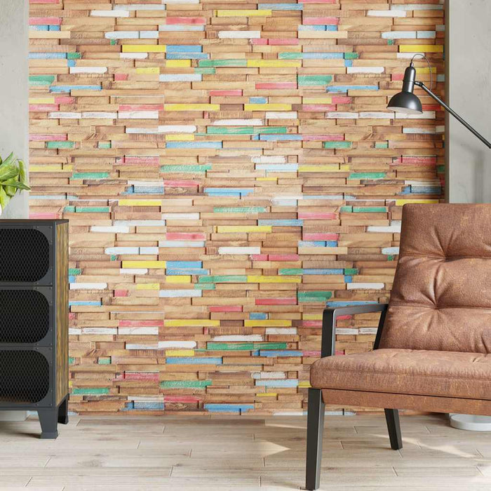 Wall Cladding Panels 10 Pcs 1.03 M² Solid Teak Wood Txlolk