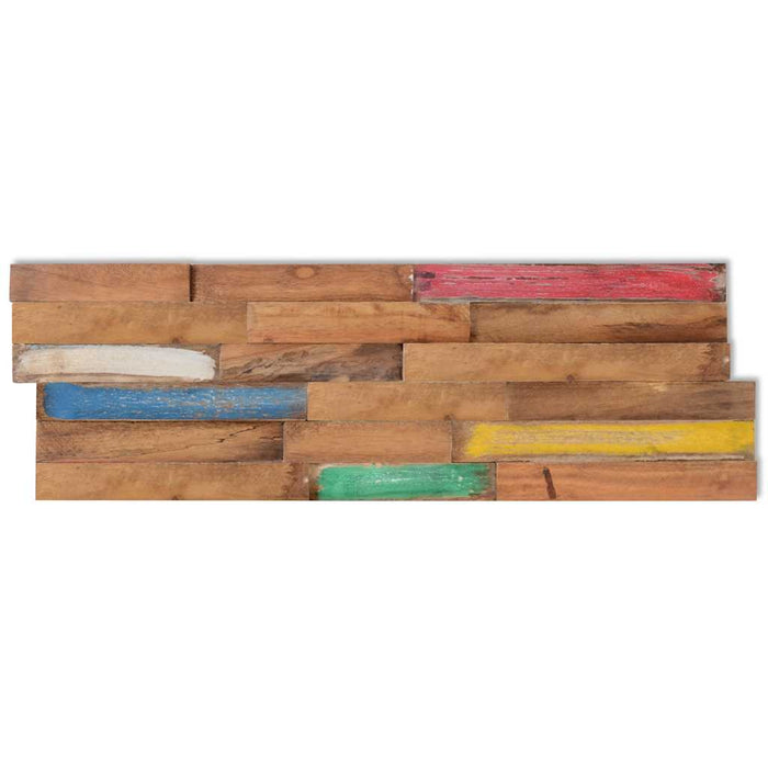 Wall Cladding Panels 10 Pcs 1.03 M² Solid Teak Wood Txlolk