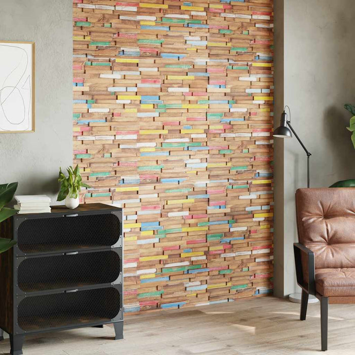 Wall Cladding Panels 10 Pcs 1.03 M² Solid Teak Wood Txlolk