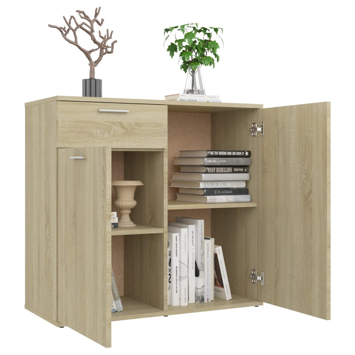 Sideboard Sonoma Oak 80X36X75 Cm Engineered Wood Nbpiit