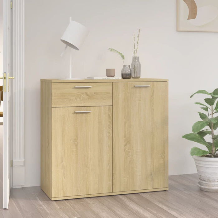 Sideboard Sonoma Oak 80X36X75 Cm Engineered Wood Nbpiit