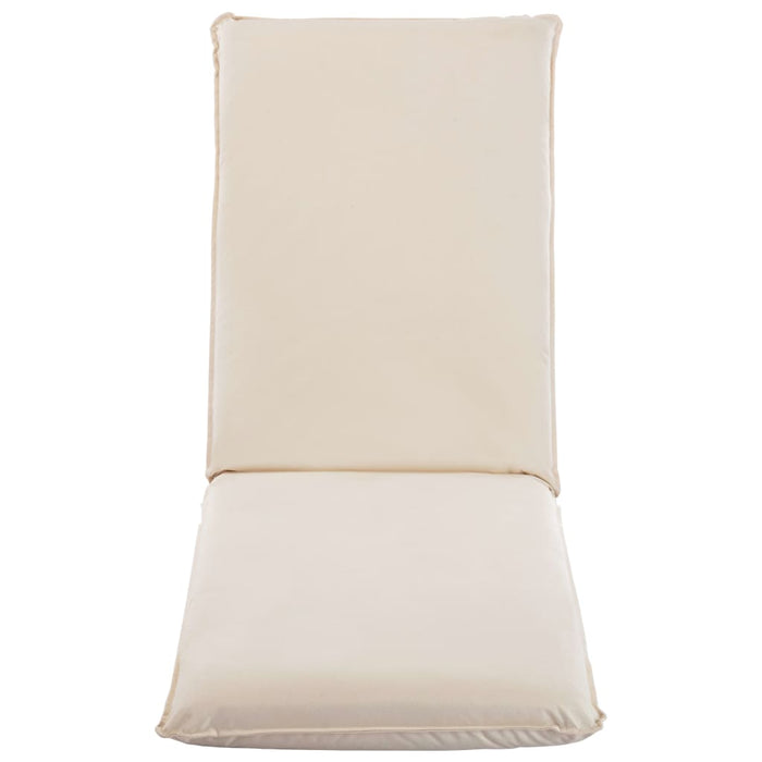 Foldable Sunlounger Oxford Fabric Cream White Tolbpb