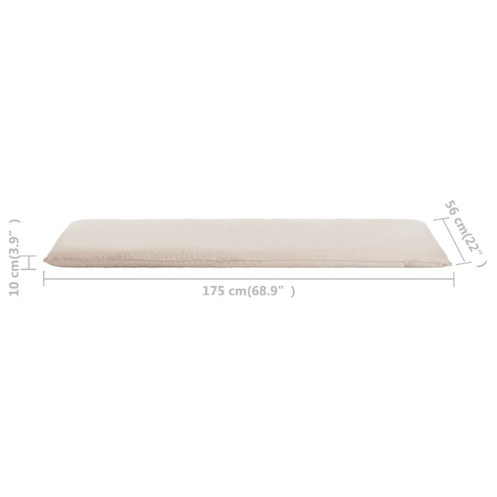 Foldable Sunlounger Oxford Fabric Cream White Tolbpb
