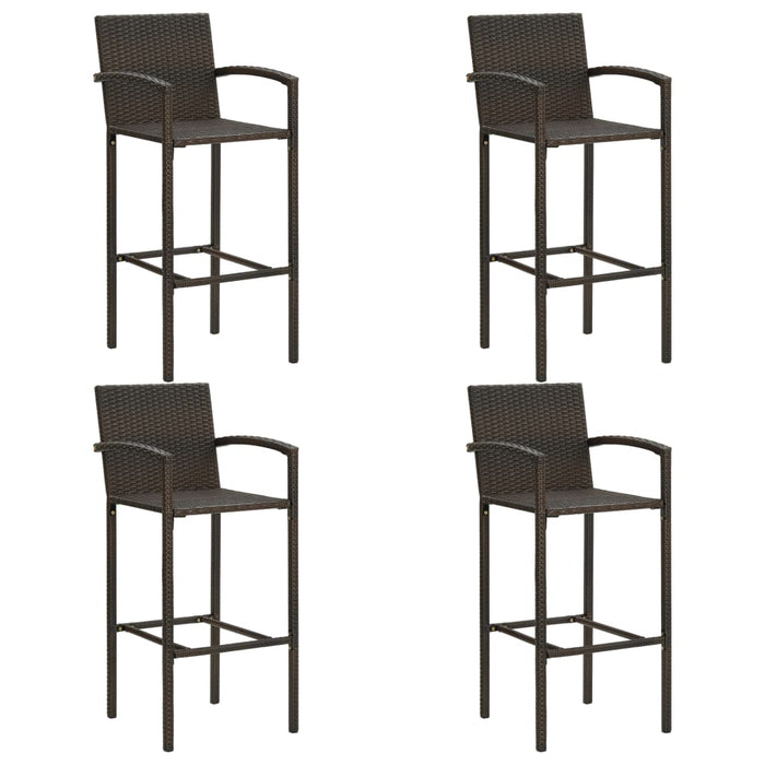5 Piece Garden Bar Set Brown Tblnbbb