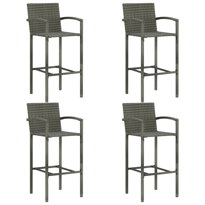 5 Piece Garden Bar Set Grey Tblnbbx