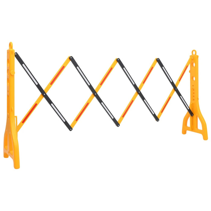 Folding Traffic Barrier Yellow And Black 250X38X96 Cm Opbknn